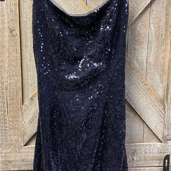 Homecoming Dress Size 8 Blue Sequins New with Tags - Picture 3 of 3